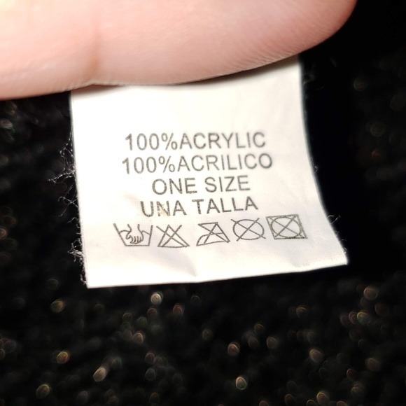 EUC Black & Silver Beanie Hat - Picture 3 of 5